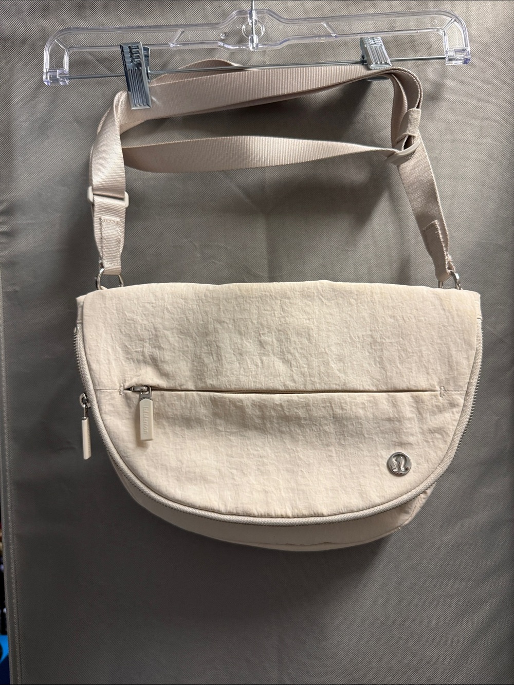 lululemon athletica Cream Nylon Crossbody Satchel